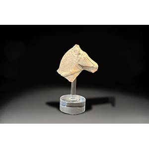 ceramic head of a horse, Greek Hellenistic ... 
