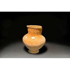 Ceramic Red Slip Jar with base, Late Bronze ... 