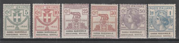 1924 - CASSA NAZ. ASS. INF. LAVORO ... 