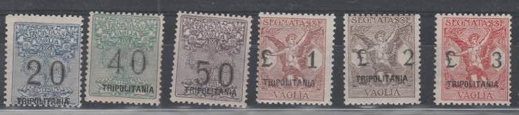 1924 - Segnatasse Vaglia n. 1/6. ... 