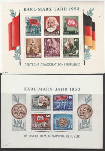 1953 - Karl Marx i due foglietti ... 