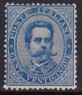 1879 - Umberto I 25 c. azzurro n. ... 