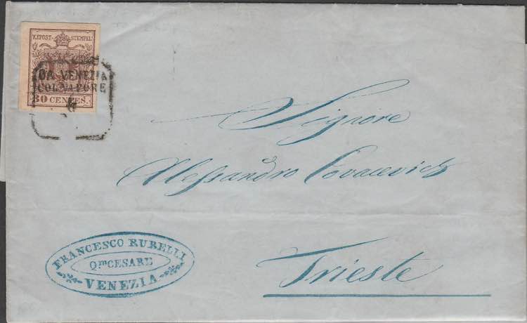 1856 - Lettera da Venezia per ... 