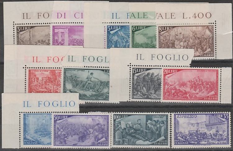 1948 - Risorgimento n. 580/91+E32. ... 