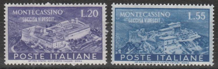 1951 - Montecassino n. 664/65. ... 