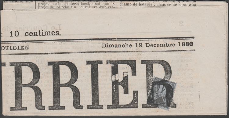 1880 - Giornale “Le Courrier”. ... 