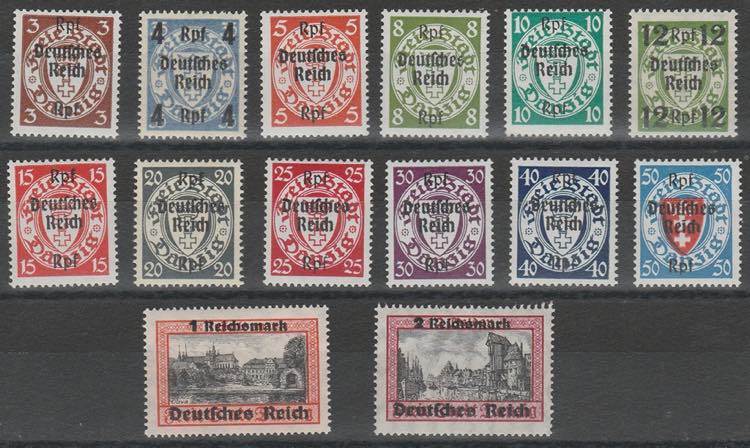 1939 - Francobolli di Danzica ... 