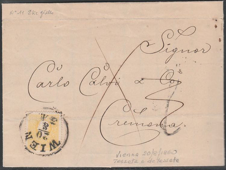 1860 - Austria Lettera da Vienna ... 