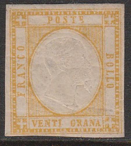 1861 - 20 gr. giallo arancio n. ... 