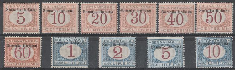 1909  Segnatasse  Soprastampati ... 