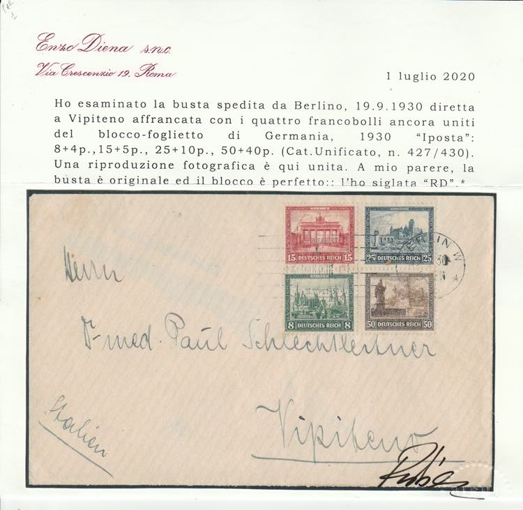 Lettera da Berlino del 19.9.1930 ... 
