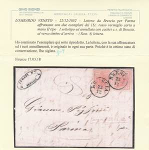 22/12/1852 - Lettera da Brescia ... 