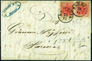 22/12/1852 - Lettera da Brescia per Parma ... 