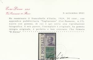 1924-25 - 50 c. Tagliacozzo ben ... 