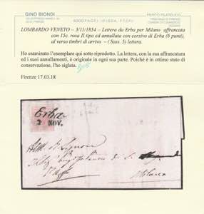 3/11/1854 - Lettera da Erba per ... 