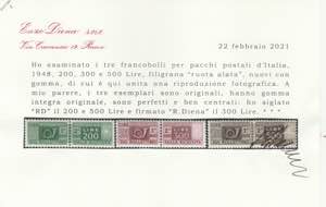 1948-51 Corno di Posta e cifra ... 