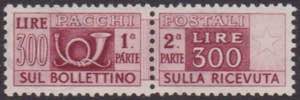 1948-51 Corno di Posta e cifra L .300 ... 
