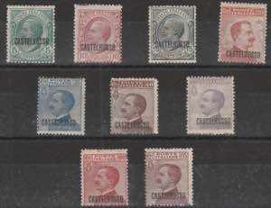 1922 - F.lli Italiani soprastampati n. 1/9. ... 