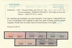 1923 - Pacchi Postali n. 10/14. ... 
