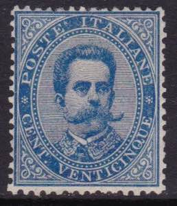 1879 - Umberto I 25 c. azzurro n. 40. Cert. ... 