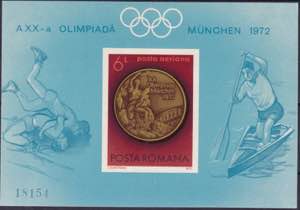 1972 - Medaglie d’oro Monaco foglietto non ... 