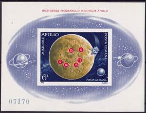 1973 - Missione Apollo foglietto non ... 