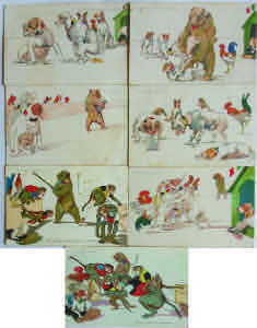 Cartoline Satiriche - 1919 - Serie di 7 ... 