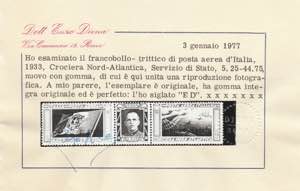 1933 - Trittico “Servizio di ... 