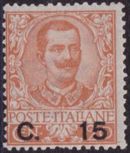 1905 - Floreale 15 c. su 20 arancio n. 79. ... 