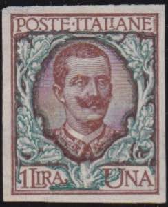 1901 - Floreale 1 L. bruno e verde non ... 