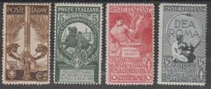 1911 - Unità d’Italia n. 92/95. Cat. € ... 