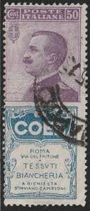 1924-25 - 50 c. Coen n. 10. Cat. € 150,00. ... 