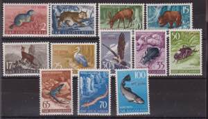 1954 - Fauna, animali n. 101/112. Cert. ... 