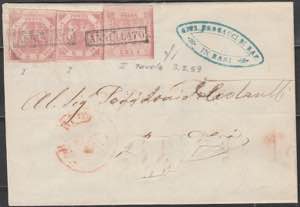Lettera del 1859 da Bari per Napoli ... 
