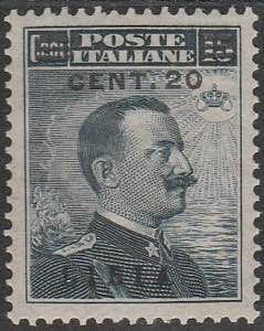 1916 - Francobollo d’Italia soprastampato ... 