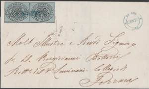 1858 lettera de 23 luglio da Cento per ... 