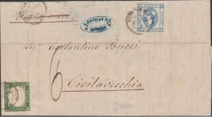 1863 - Piego di lettera da Livorno del ... 