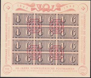 1943 - Centenario primi francobolli ... 