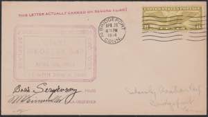 1934 - USA - Busta trasportata nel volo del ... 