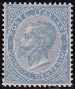 1863 - Vittorio Emanuele II 15 c. celeste ... 