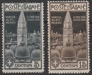 1912 - Campanile di Venezia n. 97/98. Cat. ... 