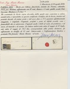 Lettera da Parma del 1852 per ... 
