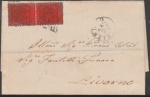 1868 Lettera da Viterbo per Livorno, ... 