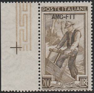 1952 - Italia al Lavoro L. 200 dent. 14¼ x ... 
