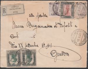 1923 Libia - soprastampato c.40/50 Michetti ... 
