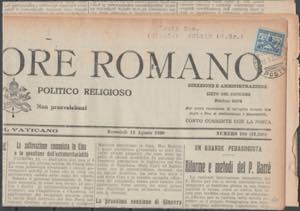 1930 - Giornale “Osservatore Romano”, ... 