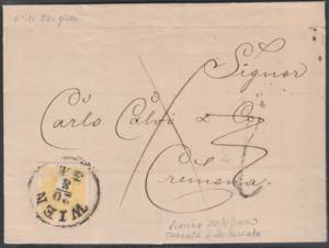 1860 - Austria Lettera da Vienna per Cremona ... 