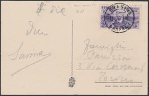 1938 etiopia c.mi 20 isolato su cartolina - ... 