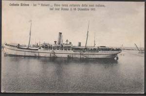 Cartolina viaggiata, Eritrea nave turca ... 