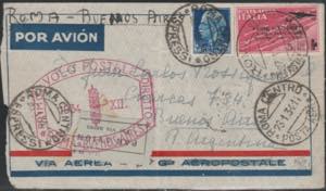 1934, Lettera di Posta Aerea da Roma diretta ... 